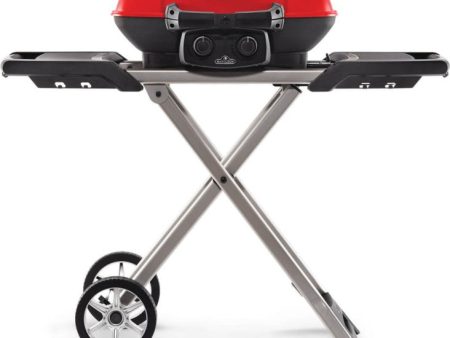 Napoleon Grills TravelQ™ 285X with Scissor Cart and Griddle, Red For Sale