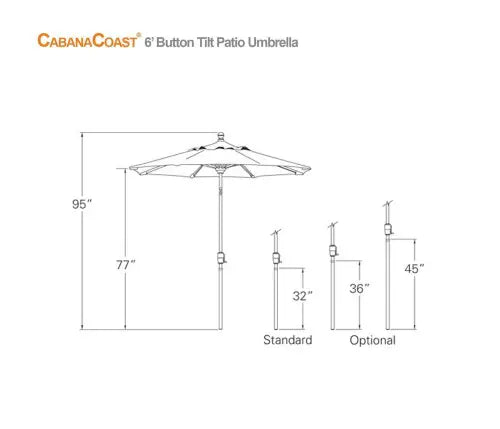 6 ft. Patio Umbrella Discount