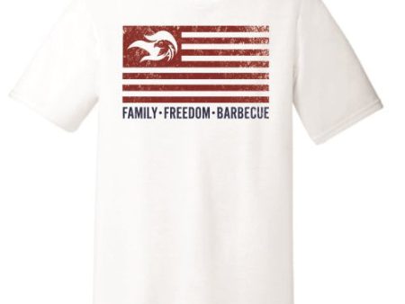 American Fire BBQ Flag Tee For Cheap