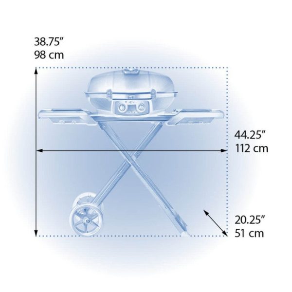 Napoleon Grills TravelQ™ 285X with Scissor Cart, Blue Online