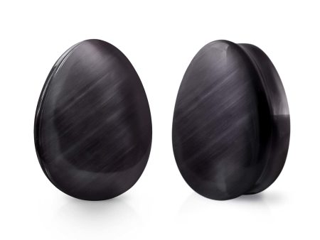 Smoky Dragon s Eye Teardrop Plugs Online Sale