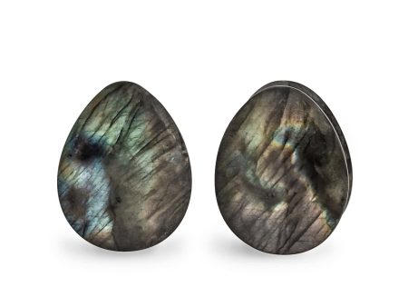 Labradorite Teardrop Plugs on Sale