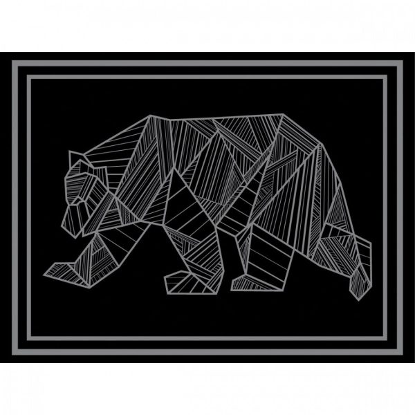 Bear Outdoor Mat - 12’ x 9’ Black Grey For Cheap