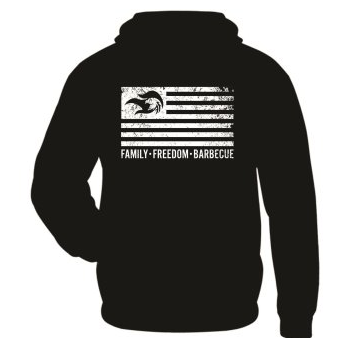 American Fire BBQ Flag Hoodie Hot on Sale