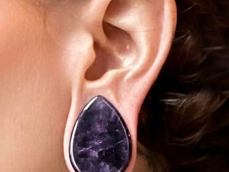 Amethyst Teardrop Plugs Fashion