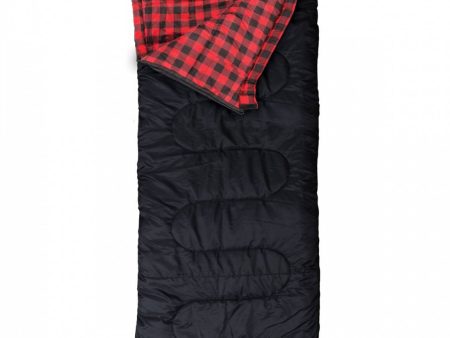 In Stock Athabaska Sleeping Bag  Red Black Plaid Fashion