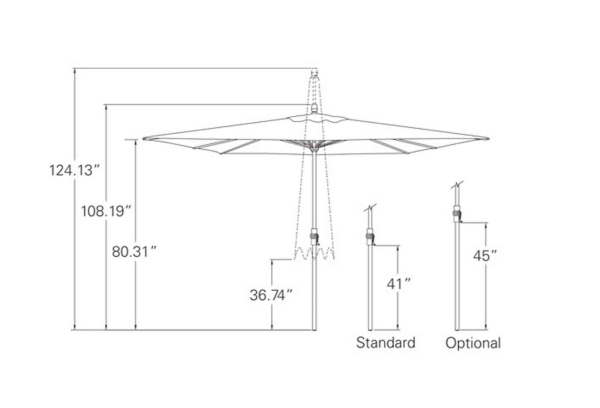 11  x 8  Pole Umbrella Fashion