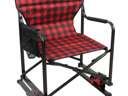 Spring Bear Chair Red Black Plaid Supply