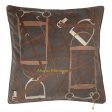 In Stock Bridle Beige Velvet Pillow For Cheap