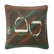 In Stock Stirrup Olive Velvet Pillow Online Sale