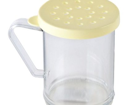 Tablecraft 10 oz. Polycarbonate Shaker, Yellow Lid Fashion