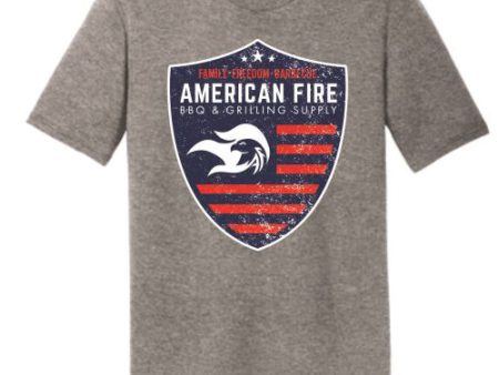 American Fire BBQ Badge Logo Tee For Discount