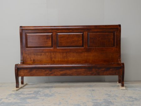 Abacus Sleigh Bed - King Curly Maple Online now