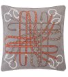 In Stock Snaffle Rust Pillow Velvet Discount