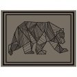 Bear Outdoor Mat - 12’ x 9’ Black Khaki For Sale