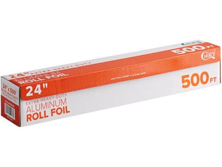 Choice 24  x 500  Food Service Extra Heavy-Duty Aluminum Foil Roll Supply