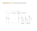 10 ft x 8 ft Rectangle Patio Umbrella For Discount