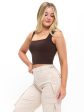 Butter Square Neck Crop - Cold Brew Online Sale