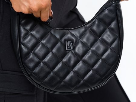 Quilted Crossbody Purse - Onyx Black For Sale