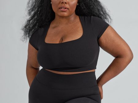 Butter Crop Top - Onyx Black Online