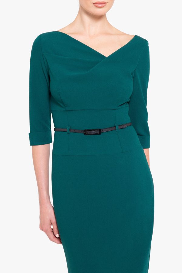 3 4 Sleeve Jackie O Sheath Dress on Sale