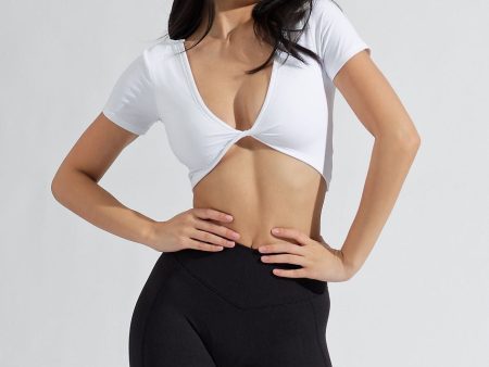 AirKnit Reversible Crop - White For Cheap