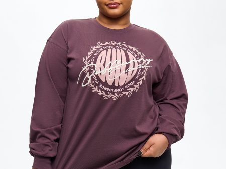 Build Long Sleeve Tee - Smoked Cherry Cheap