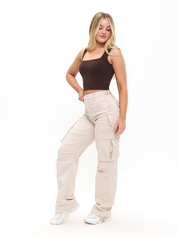 Butter Square Neck Crop - Cold Brew Online Sale